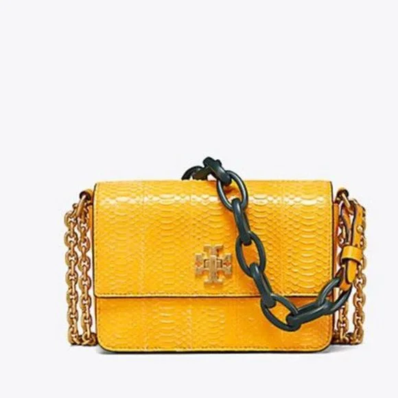 Tory Burch Mustard Mini Bag with Gold Accents - Picture 1 of 10